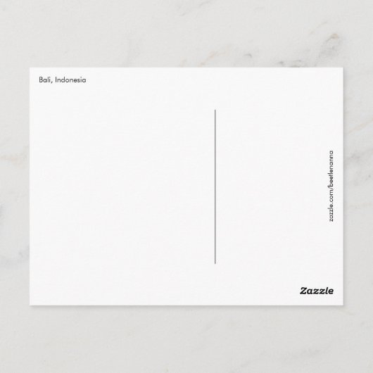 Bali Indonesia Briefkaart (Achterkant)