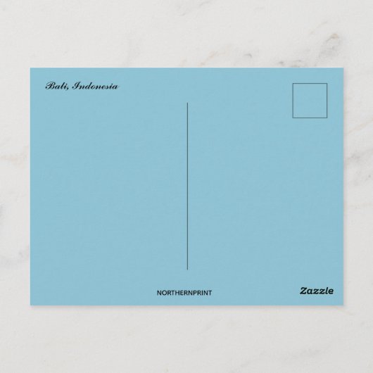 Bali Indonesia Briefkaart (Achterkant)