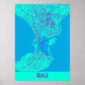 Bali - Indonesia Galaxy City Map Poster (Voorkant)
