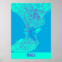 Bali - Indonesia Galaxy City Map Poster