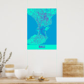 Bali - Indonesia Galaxy City Map Poster (Keuken)