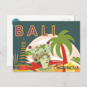 Bali Indonesia Holiday Briefkaart (Voorkant / Achterkant)