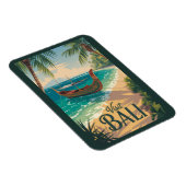 Bali Indonesia Illustration Travel Art Vintage Magneet (Rechterzijde)