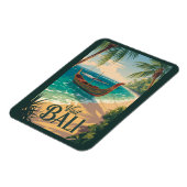 Bali Indonesia Illustration Travel Art Vintage Magneet (Linkerzijde)