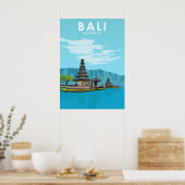 Bali Indonesia Illustration Travel Poster (Keuken)