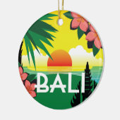 Bali Indonesia memento vintage-reisstijl Keramisch Ornament (Links)