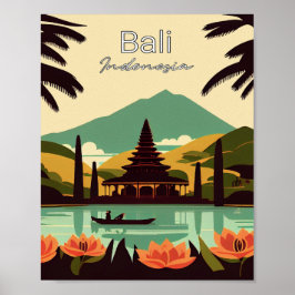 Bali Indonesia Minimalistisch  Art Poster