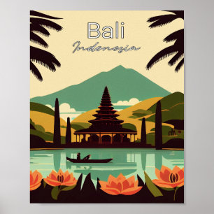 Bali Indonesia Minimalistisch  Art Poster