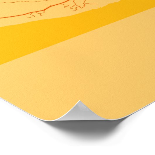 Bali - Indonesia Sunset City Map Poster (Hoek)