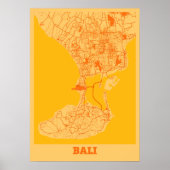 Bali - Indonesia Sunset City Map Poster (Voorkant)