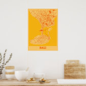 Bali - Indonesia Sunset City Map Poster (Keuken)