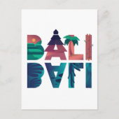 Bali Indonesia Travel Briefkaart (Voorkant)