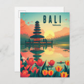 Bali Indonesia Travel Briefkaart (Voorkant / Achterkant)