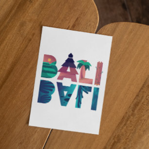 Bali Indonesia Travel Briefkaart