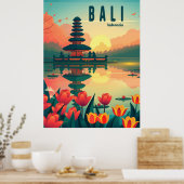 Bali Indonesia Travel Poster (Keuken)