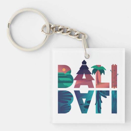 Bali Indonesia Travel Sleutelhanger (voorkant)