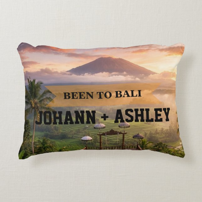 Bali Indonesia Travel Souvenir Throw Pillow Accent Kussen (Voorkant)