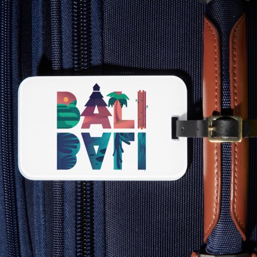 Bali Indonesia Travel Sticker Bagagelabel (Voorkant Insitu 4)