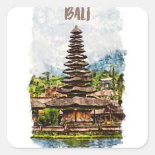 Bali Indonesia Ulun Danu Beratan Sticker