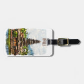 Bali Indonesia Ulun Danu Beratan Temple Bagagelabel (Voorkant horizontaal)