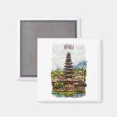 Bali Indonesia Ulun Danu Beratan Temple Magnet (Voorkant / Achterkant)