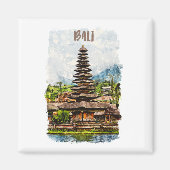 Bali Indonesia Ulun Danu Beratan Temple Magnet (Voorkant)