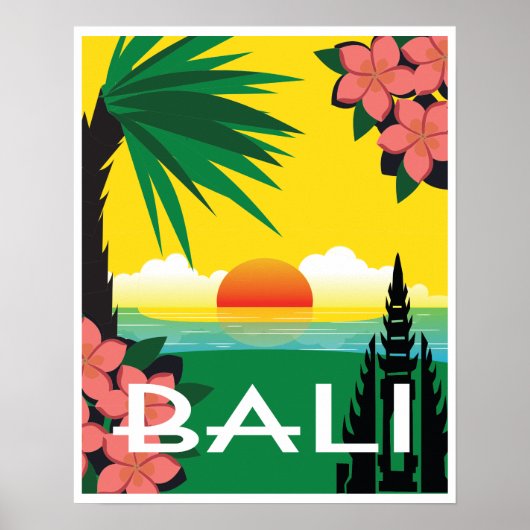 Bali Indonesia vintage Poster (Voorkant)