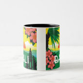 Bali Indonesia vintage Tweekleurige Koffiemok (Center)