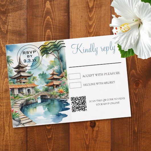 Bali Indonesia Wedding RSVP Kaartje