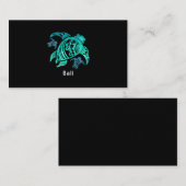 Bali Indonesia Zee Blue Tribal Turtle Visitekaartje (Voorkant / Achterkant)