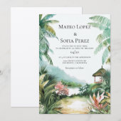 Bali Indonesië Bestemming Bruiloft Uitnodigen Kaart (Voorkant / Achterkant)