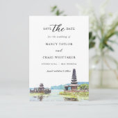 Bali Indonesië Bewaar de Datum Kaart (Staand voorkant)