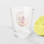 Bali Indonesië City Skyline Embleem Shot Glas (Achterkant)