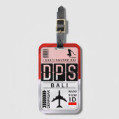 Bali Indonesië DPS luchthavencode Bagagelabel (Voorkant (verticaal))