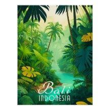 Bali Indonesië Jungle Reisposter