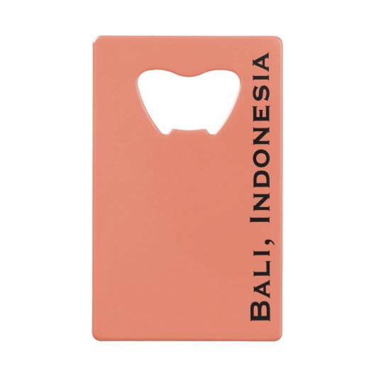 Bali, Indonesië (Kleine Soenda-eilanden) Creditkaart Flessenopener (Voorkant)