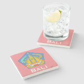 Bali, Indonesië (Kleine Soenda-eilanden) Stenen Onderzetter (Zijkant)