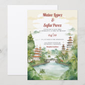 Bali Indonesië Landschap Bestemming Bruiloft Kaart (Voorkant / Achterkant)