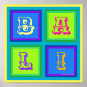 Bali Indonesië modern kleurrijk wall art Poster (Voorkant)