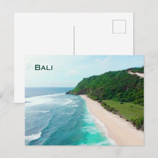 Bali, Indonesië Prachtig wit zandstrand Briefkaart (Voorkant / Achterkant)