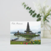 Bali, Indonesië - Pura Ulun Danu, Bratan-meer Briefkaart (Staand voorkant)