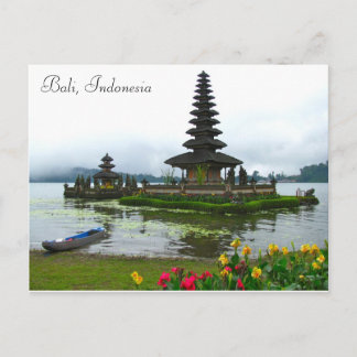 Bali, Indonesië - Pura Ulun Danu, Bratan-meer Briefkaart