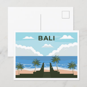 Bali Indonesië reis plaats illustratie Briefkaart