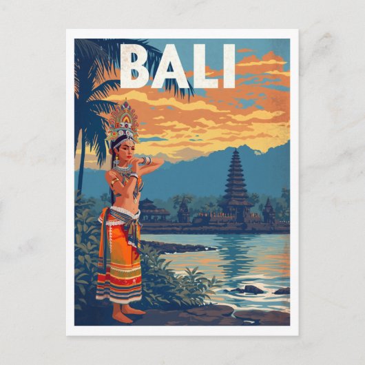 Bali, Indonesië Reizen Briefkaart (Voorkant)