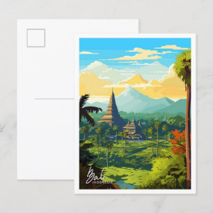 Bali Indonesië reizen  illustratie Briefkaart
