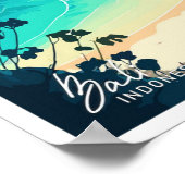 Bali Indonesië Reizen Illustratie Poster (Hoek)
