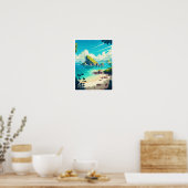 Bali Indonesië Reizen Illustratie Poster (Keuken)