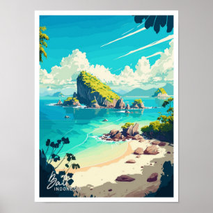 Bali Indonesië Reizen  Illustratie Poster