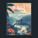Bali Indonesië Reizen Kunst Vintage Briefkaart<br><div class="desc">Bali retro vector reisontwerp. Bali is een eiland in Zuidoost-Azië dat bekend staat om zijn stranden,  tempels en cultuur. Het is ook de thuisbasis van zeeleven,  safariparken en kunst.</div>