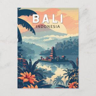 Bali Indonesië Reizen Kunst Vintage Briefkaart